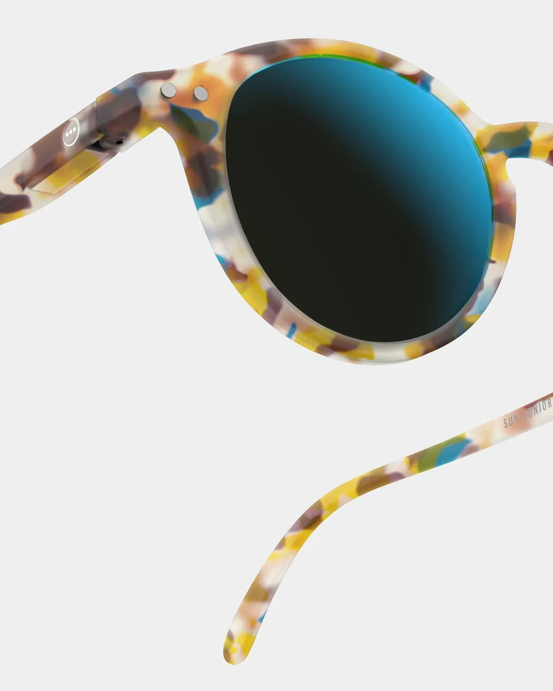Junior Sunglasses | #D Blue Tortoise Blue Mirror