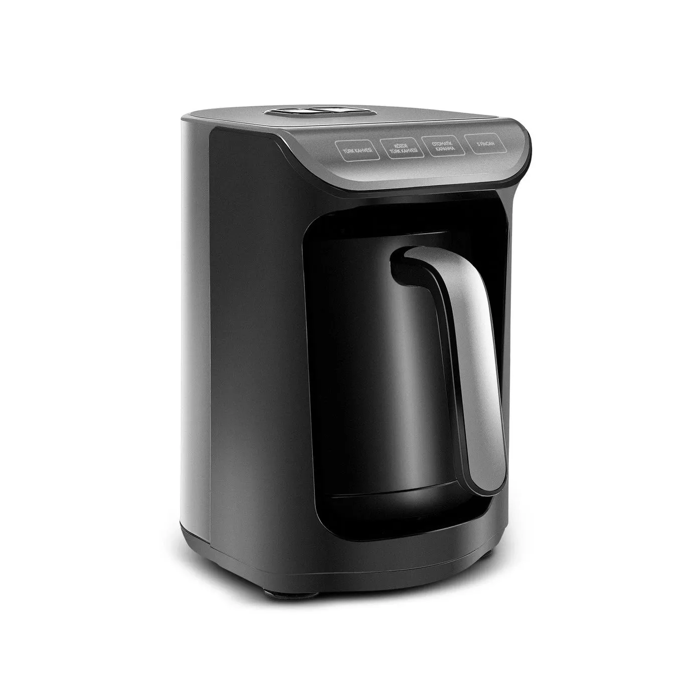 Karaca Hatır Turkish Coffee in the Grill and Turkish Coffee Machine Anthracite 5 Cup Capacity with Lots of Foam 153.09.01.1283