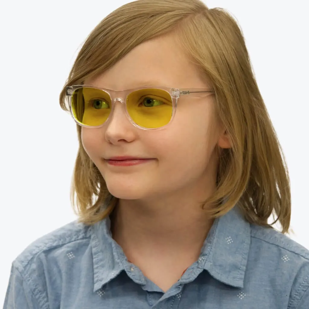 Kids DayMax Wayfarer Glasses - Crystal - Prescription
