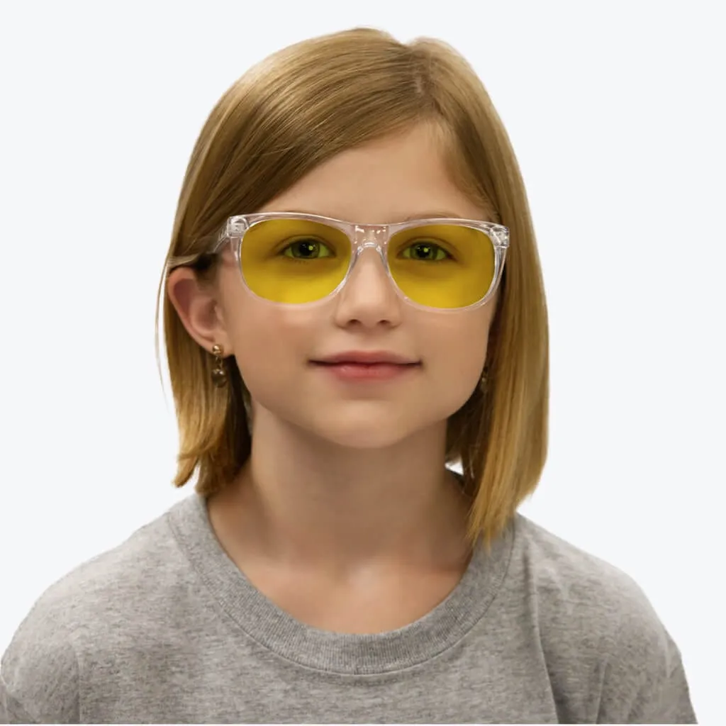 Kids DayMax Wayfarer Glasses - Crystal - Prescription