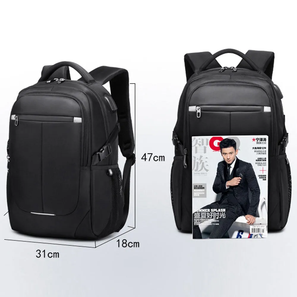 Kids USB School Backpacks - Black Red Blue Book Bags For Boys Girls Laptop Backpack with Charging Port Business Anti-theft Large Capacity Travel BookBag