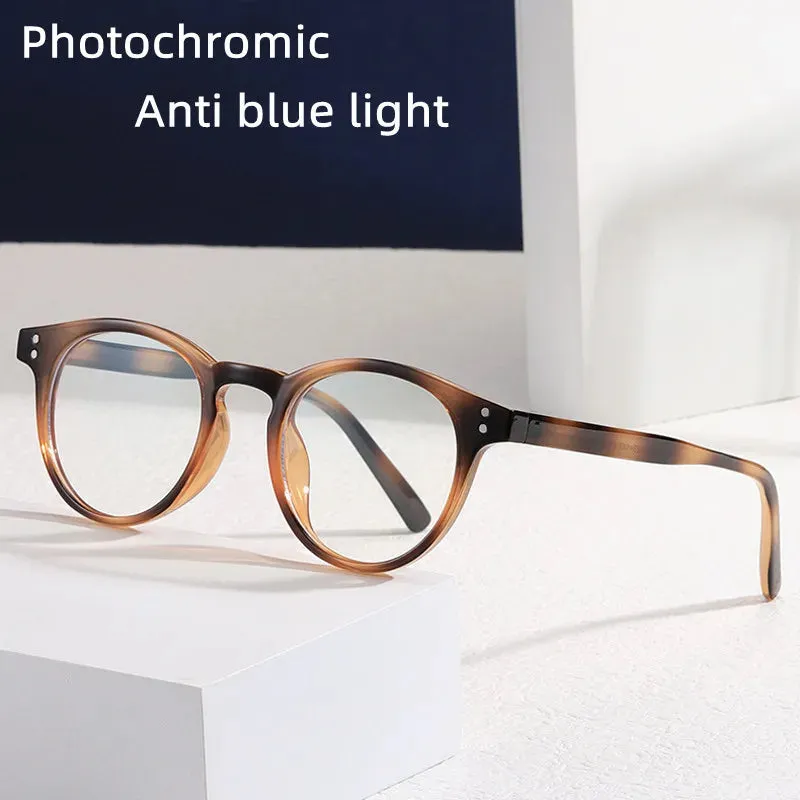 Kocolior Unisex Full Rim Round Acetate Hyperopic Reading Glasses 3313