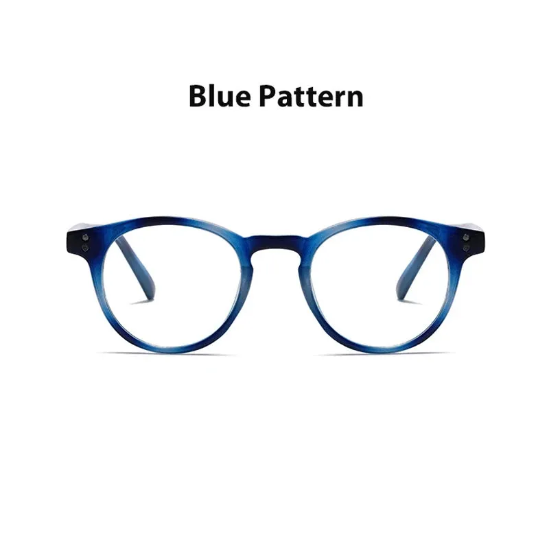 Kocolior Unisex Full Rim Round Acetate Hyperopic Reading Glasses 3313