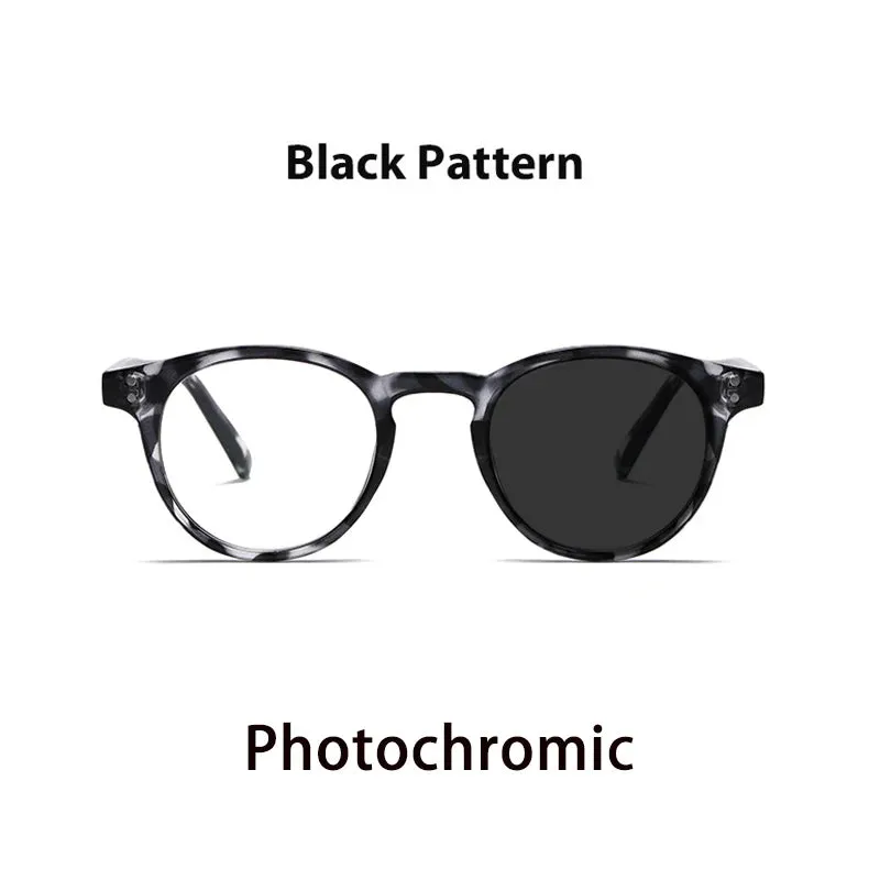 Kocolior Unisex Full Rim Round Acetate Hyperopic Reading Glasses 3313