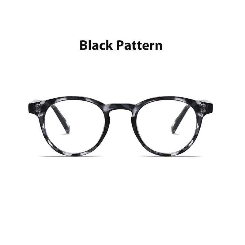 Kocolior Unisex Full Rim Round Acetate Hyperopic Reading Glasses 3313
