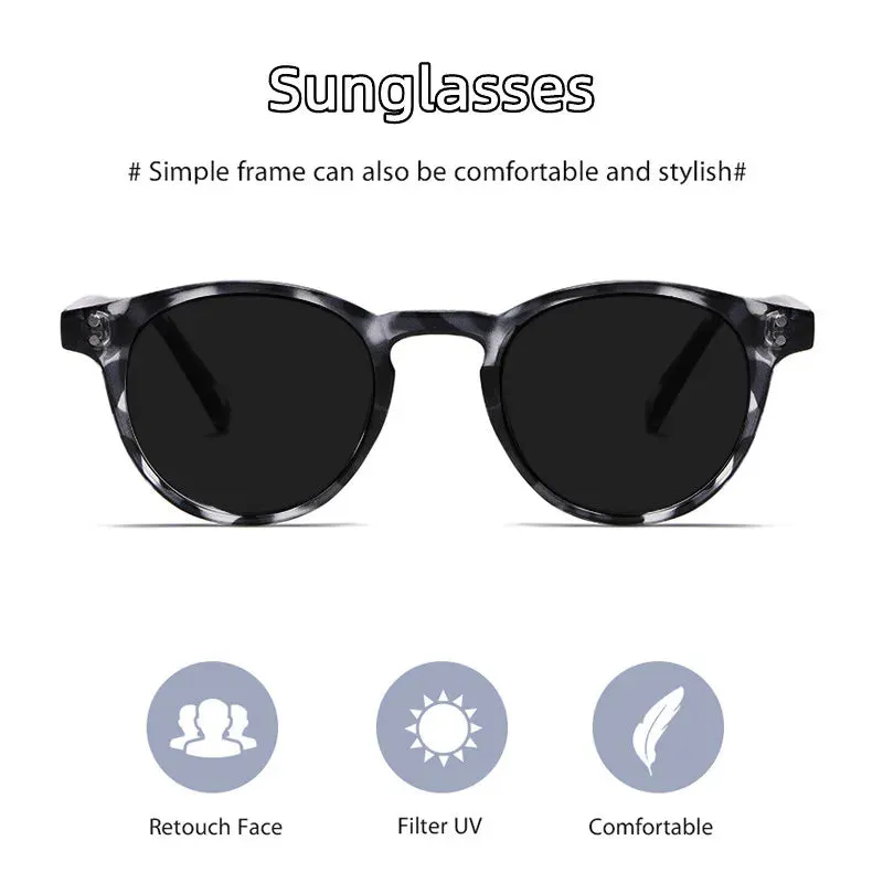Kocolior Unisex Full Rim Round Acetate Hyperopic Reading Glasses 3313