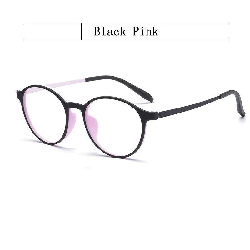 Kocolior Unisex Full Rim Round Plastic Reading Glasses A3050