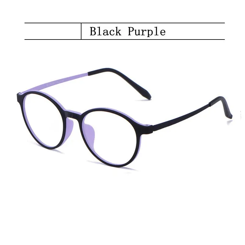 Kocolior Unisex Full Rim Round Plastic Reading Glasses A3050