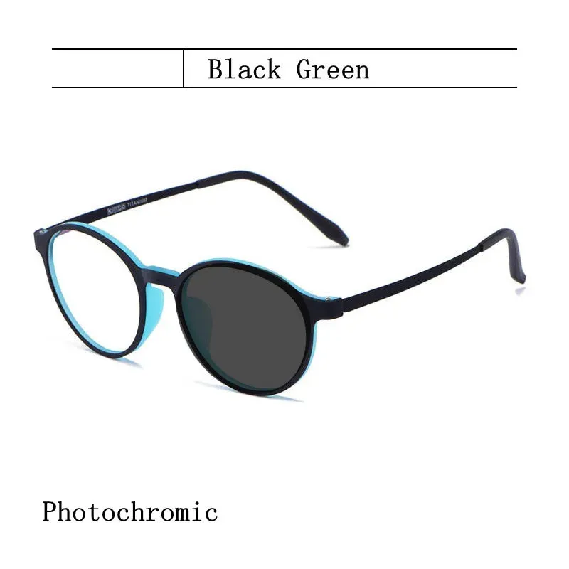 Kocolior Unisex Full Rim Round Plastic Reading Glasses A3050