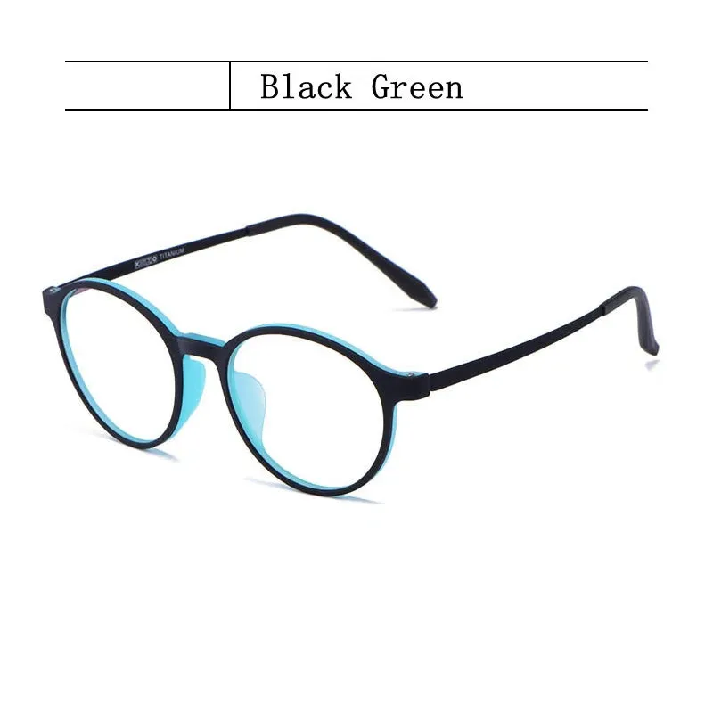 Kocolior Unisex Full Rim Round Plastic Reading Glasses A3050