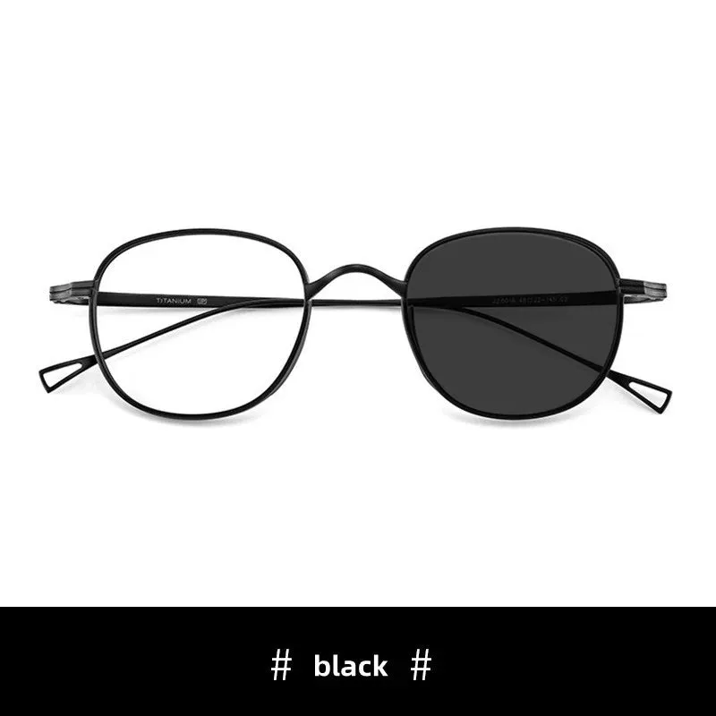 Kocolior Unisex Full Rim Round Titanium Hyperopic Reading Glasses 8016