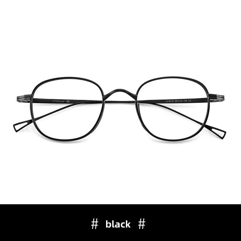 Kocolior Unisex Full Rim Round Titanium Hyperopic Reading Glasses 8016