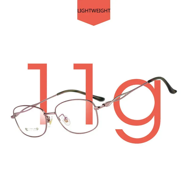 Kocolior Women's Full Rim Rectangle Titanium Hyperopic Reading Glasses 3520x