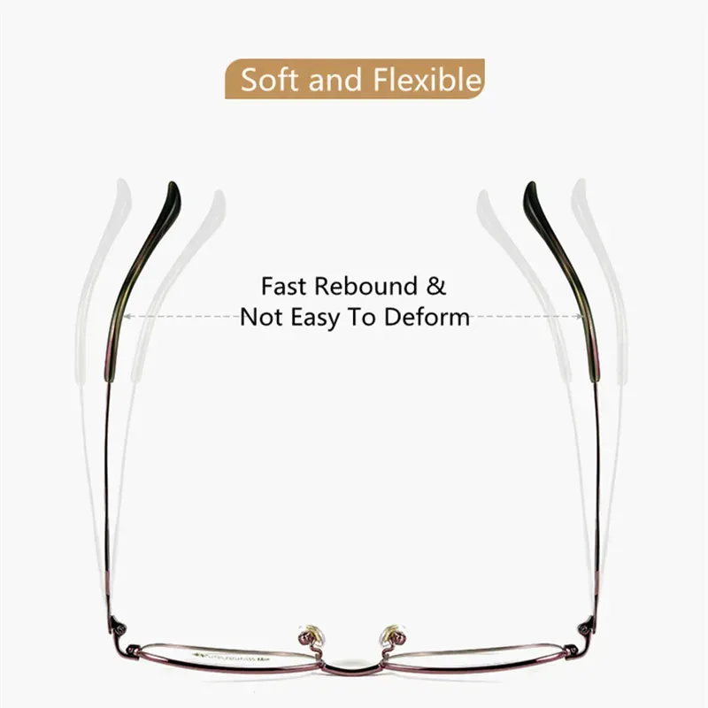 Kocolior Women's Full Rim Rectangle Titanium Hyperopic Reading Glasses 3520x