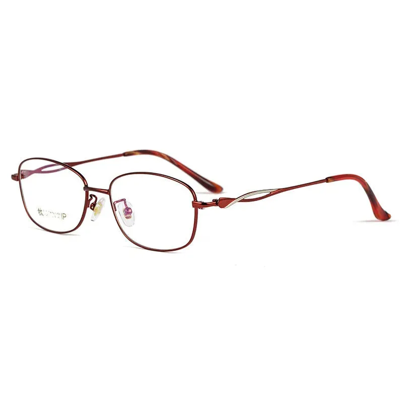 Kocolior Women's Full Rim Rectangle Titanium Hyperopic Reading Glasses 3520x