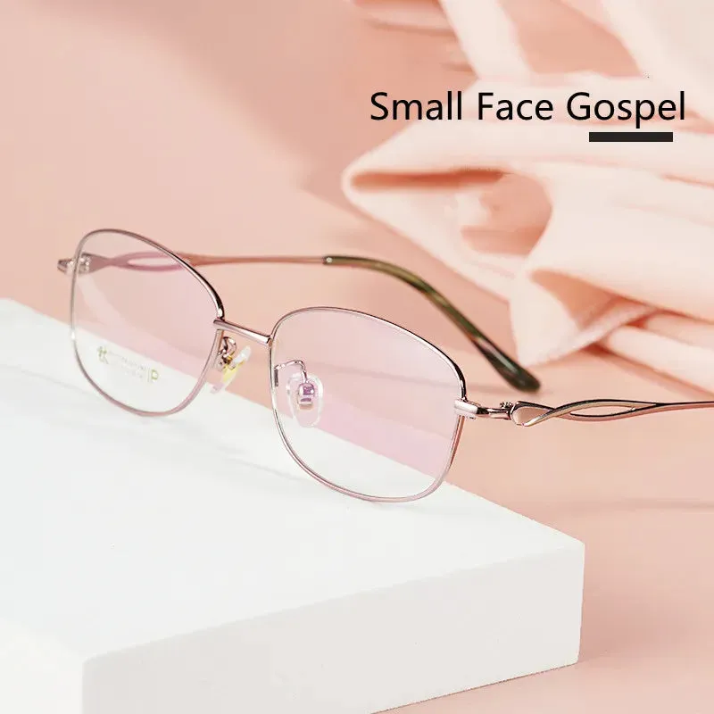 Kocolior Women's Full Rim Rectangle Titanium Hyperopic Reading Glasses 3520x