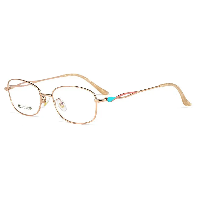 Kocolior Women's Full Rim Rectangle Titanium Hyperopic Reading Glasses 3520x