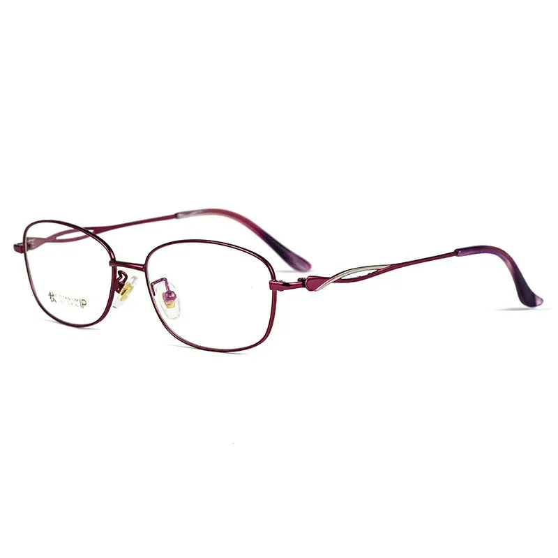 Kocolior Women's Full Rim Rectangle Titanium Hyperopic Reading Glasses 3520x