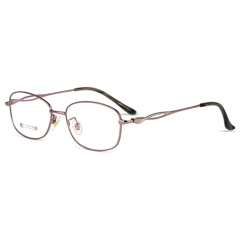 Kocolior Women's Full Rim Rectangle Titanium Hyperopic Reading Glasses 3520x