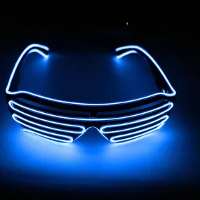 Led glasses blinds luminous glasses fluorescent dance performance props dance party nightclub tiktok cheer props