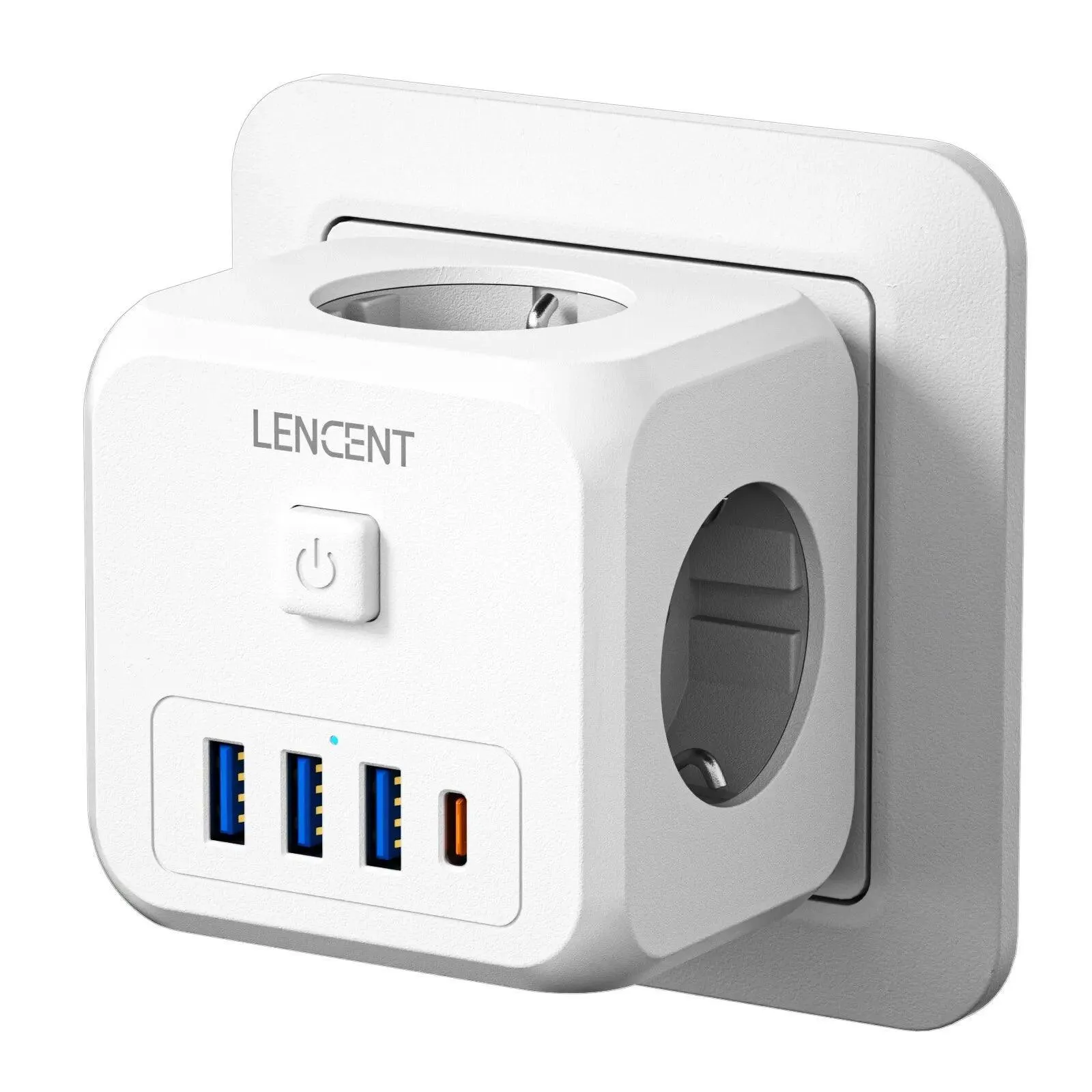 LENCENT Smart Multi-Plug Charger: Versatile Power Hub for Home & Travel