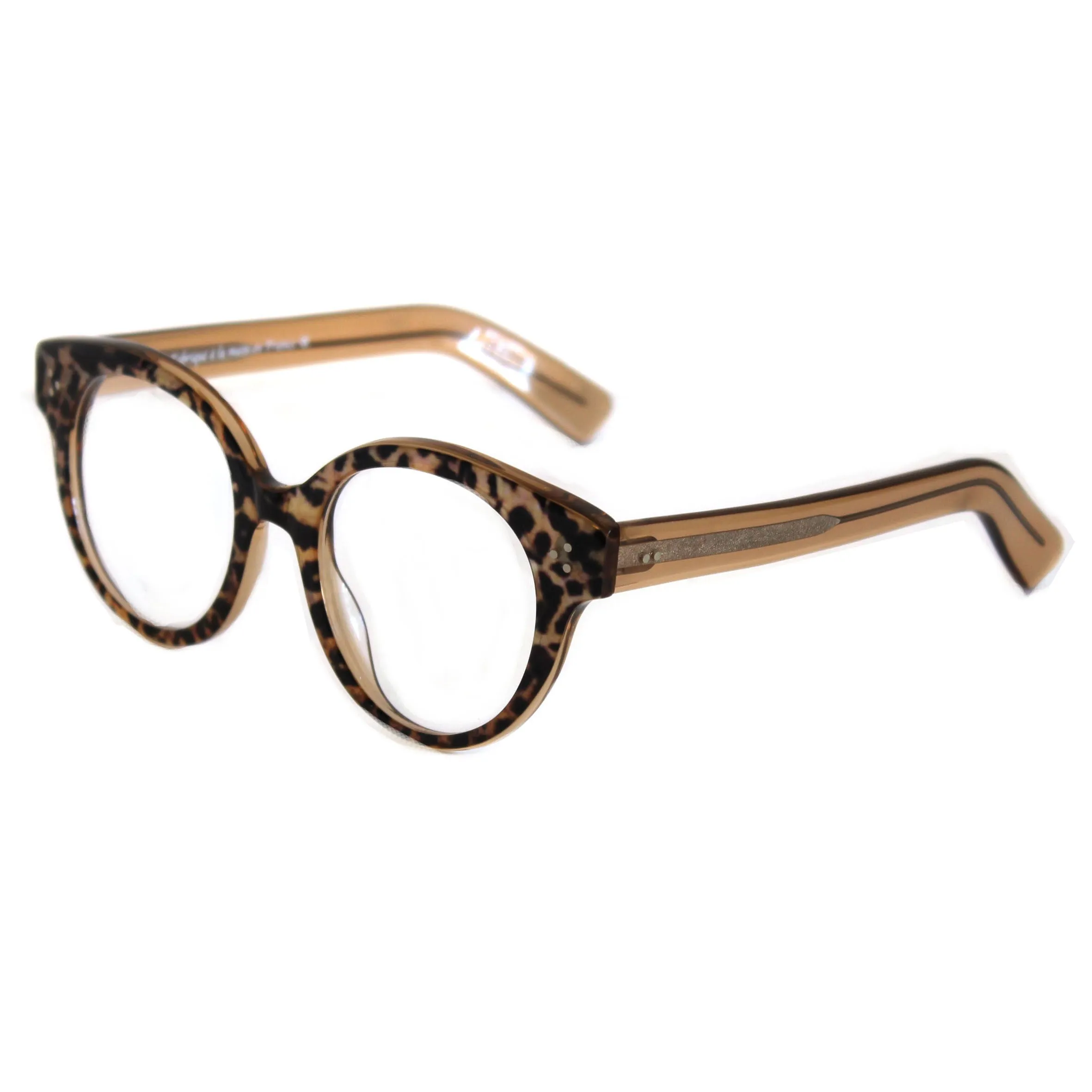 Marjorie Round Glasses - Leopard