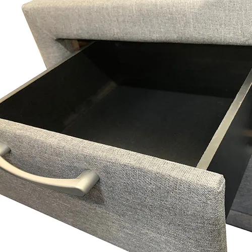 Megan Bedside Table Light Grey