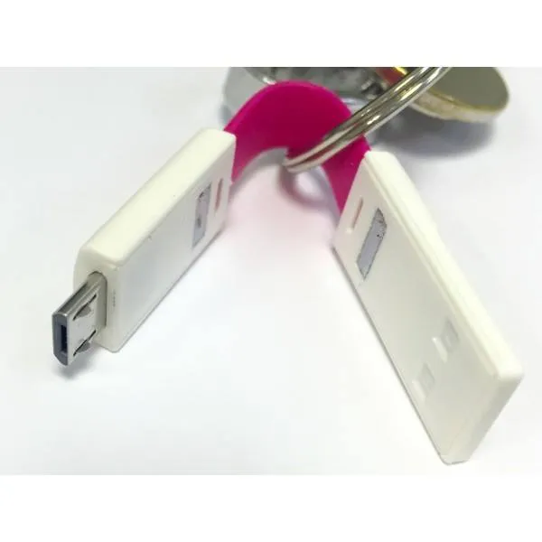 Micro USB Mini Magnetic Charging Cable for Android Smartphone (Hot Pink)