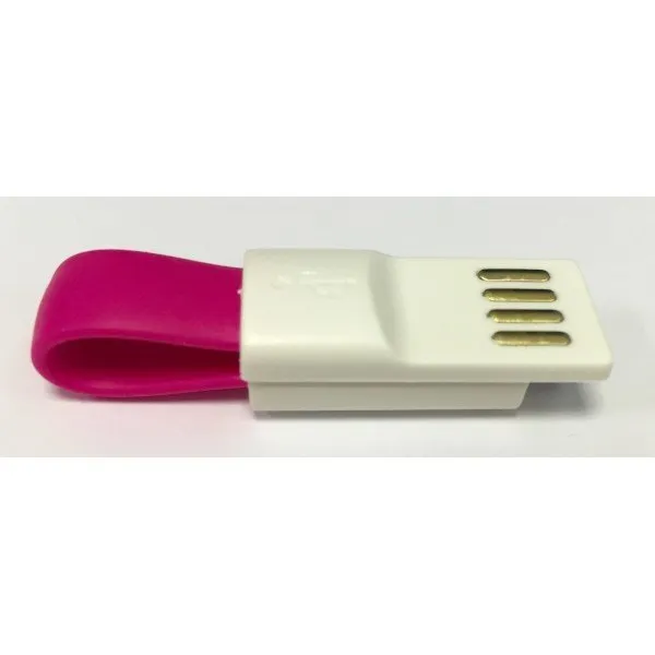 Micro USB Mini Magnetic Charging Cable for Android Smartphone (Hot Pink)