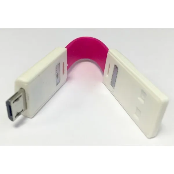 Micro USB Mini Magnetic Charging Cable for Android Smartphone (Hot Pink)