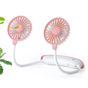 Mini fan hanging neck holding lazy sports outdoor convenient creative USB