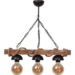 Narses - Rustic Chandelier with Wooden Rope