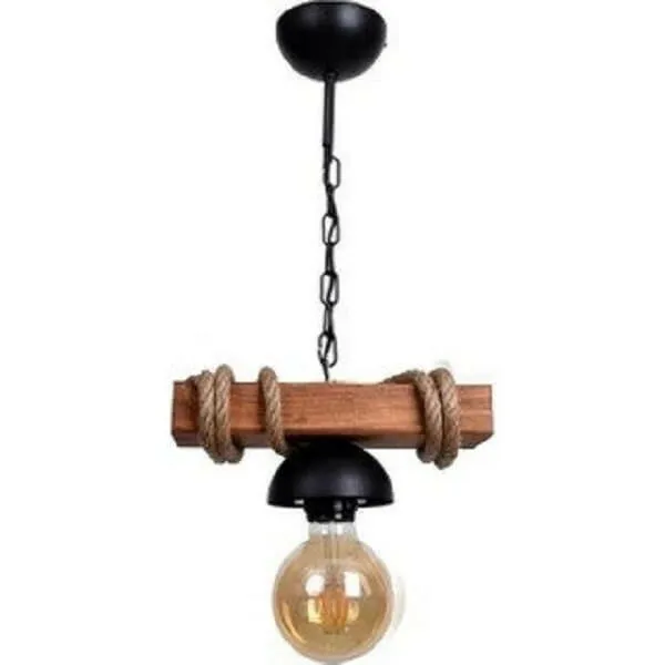 Narses - Rustic Chandelier with Wooden Rope