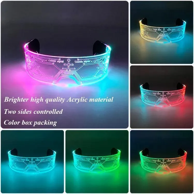 Neon Glow LED Party Glasses: Light Up Nightclub Events