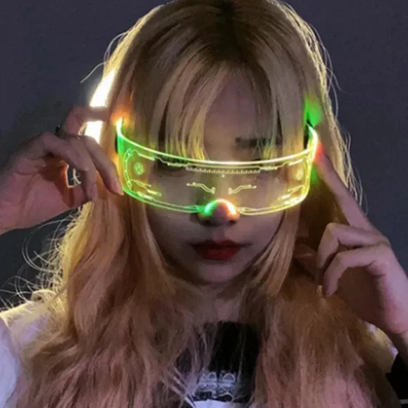 Neon Glow LED Party Glasses: Light Up Nightclub Events