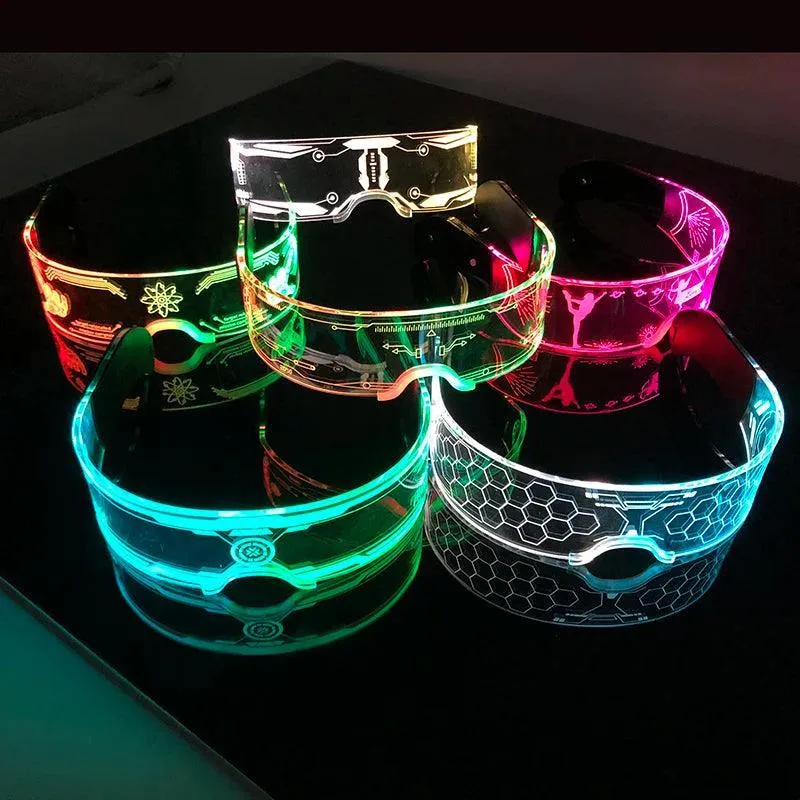 Neon Glow LED Party Glasses: Light Up Nightclub Events