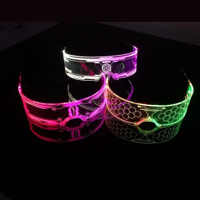 Neon Glow LED Party Glasses: Light Up Nightclub Events