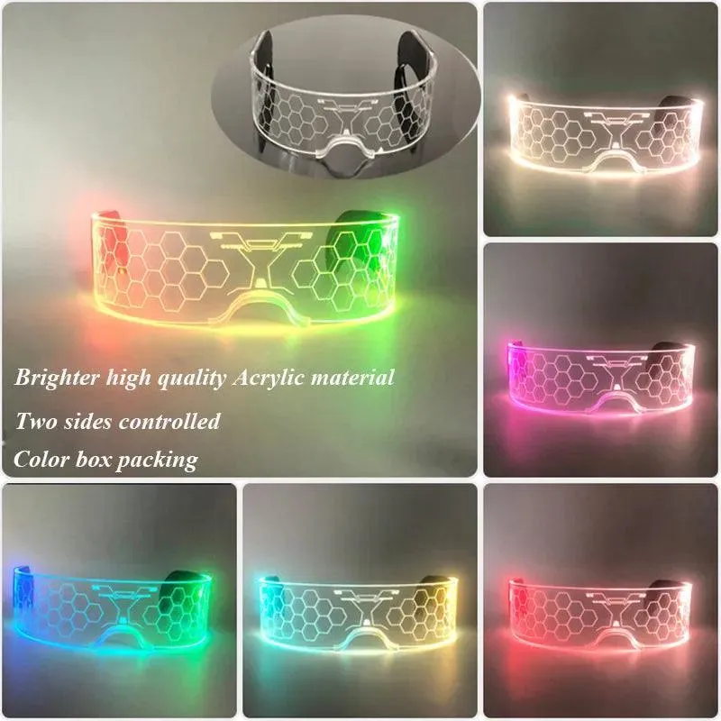 Neon Glow LED Party Glasses: Light Up Nightclub Events