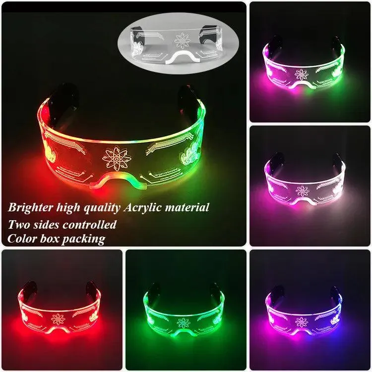 Neon Glow LED Party Glasses: Light Up Nightclub Events