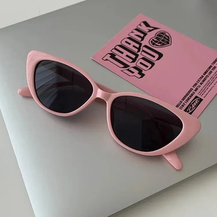 New Pink Women Cat Eye Sunglasses Retro Premium Sun Glasses Men Sun Protection Fashion Eyewear Luxury Brand Design Uv400