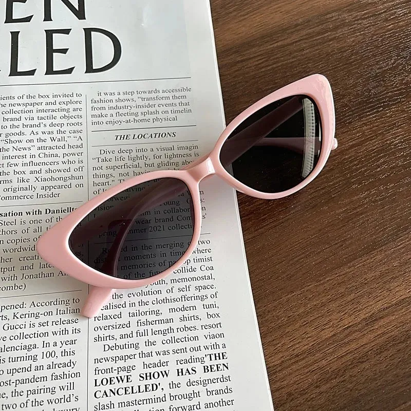 New Pink Women Cat Eye Sunglasses Retro Premium Sun Glasses Men Sun Protection Fashion Eyewear Luxury Brand Design Uv400