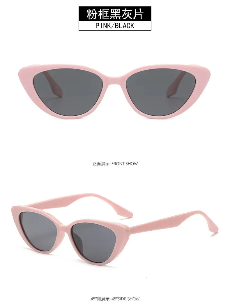New Pink Women Cat Eye Sunglasses Retro Premium Sun Glasses Men Sun Protection Fashion Eyewear Luxury Brand Design Uv400