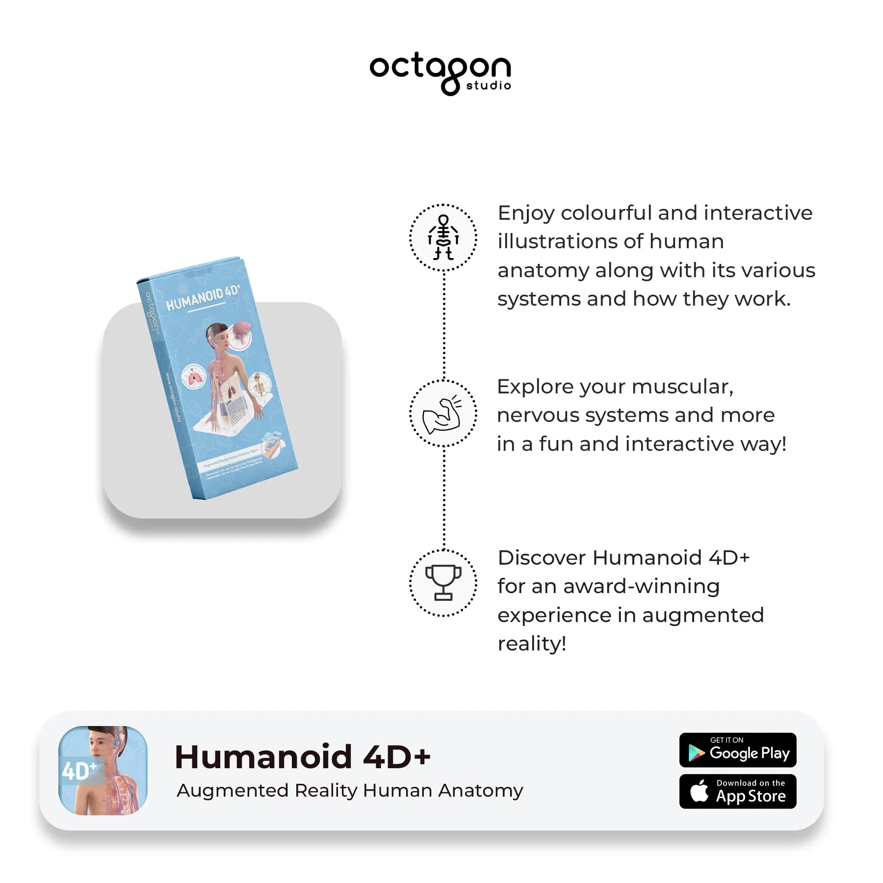 Octagon Studio Humanoid 4D  – Interactive AR Anatomy Learning for Kids