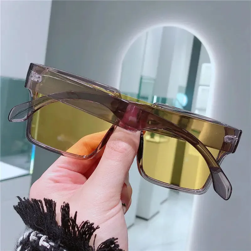 Oversized  Sunglasses Women UV400 Protection Sunglasses for Driving Outdoor Travel Fashion Square Frame Glasses for Women