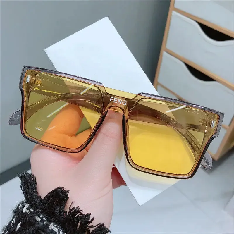Oversized  Sunglasses Women UV400 Protection Sunglasses for Driving Outdoor Travel Fashion Square Frame Glasses for Women