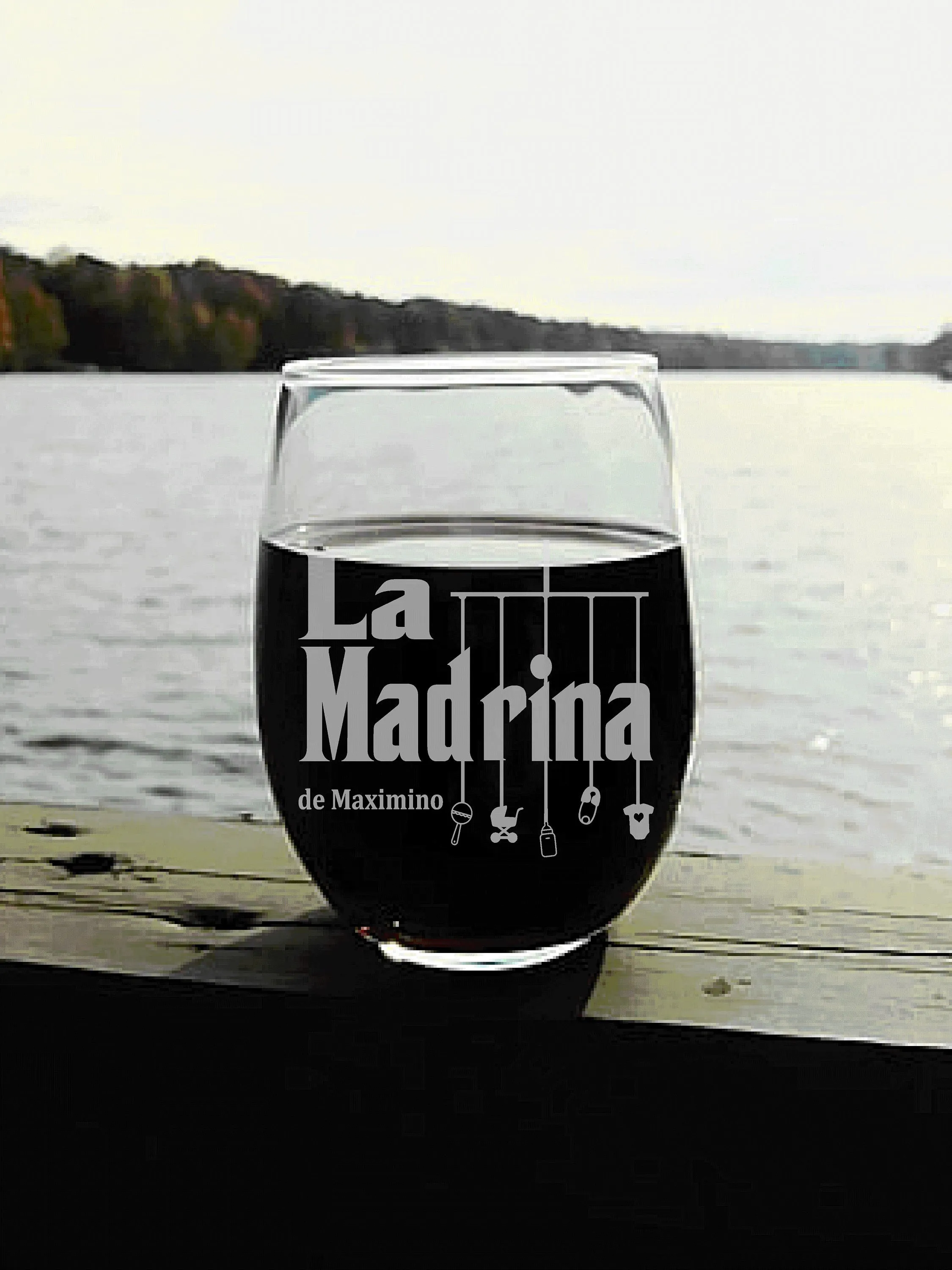 Personalized Madrina Gift | Wine Glass | El Madrina  | Godmother