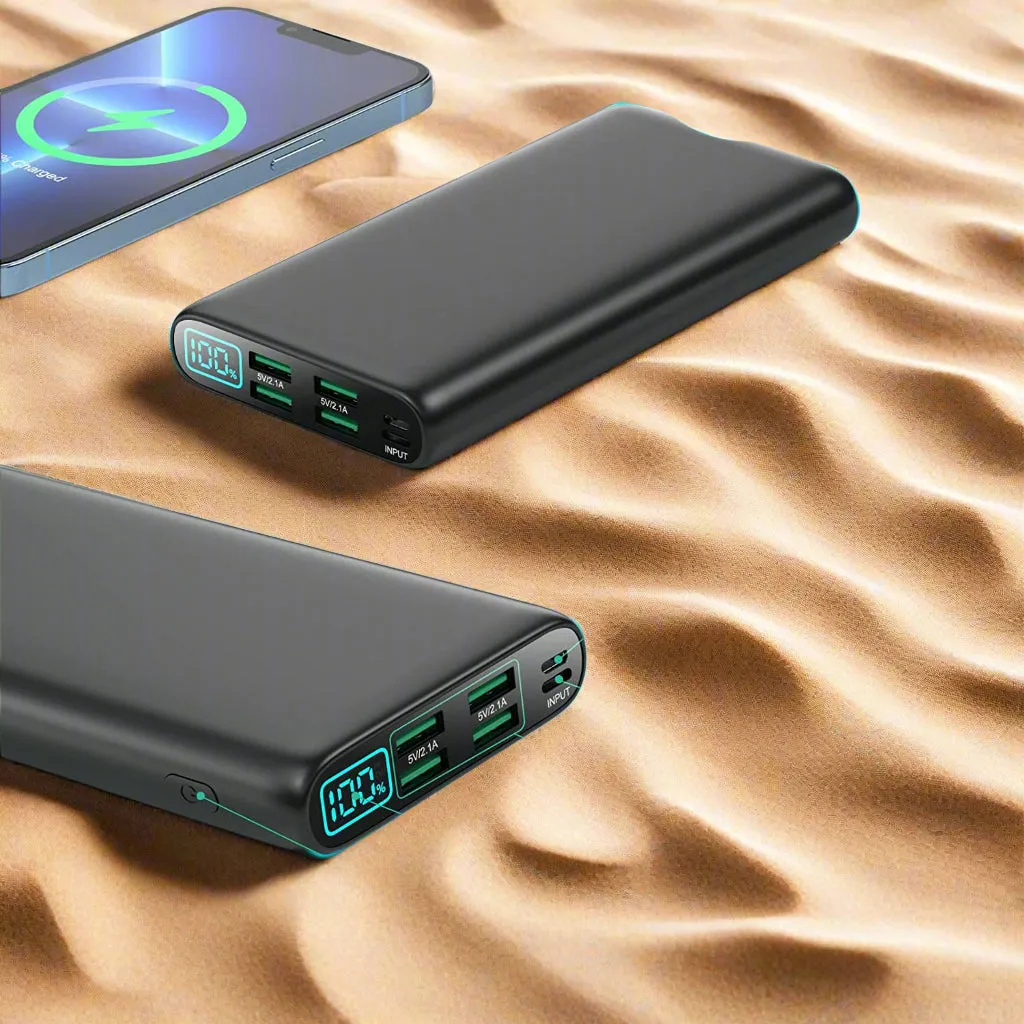 Portable Charger 38800mAh,LCD Display Power Bank,4 USB Outputs Battery Pack