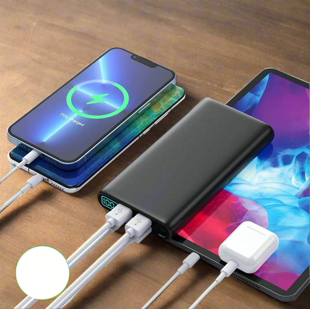 Portable Charger 38800mAh,LCD Display Power Bank,4 USB Outputs Battery Pack