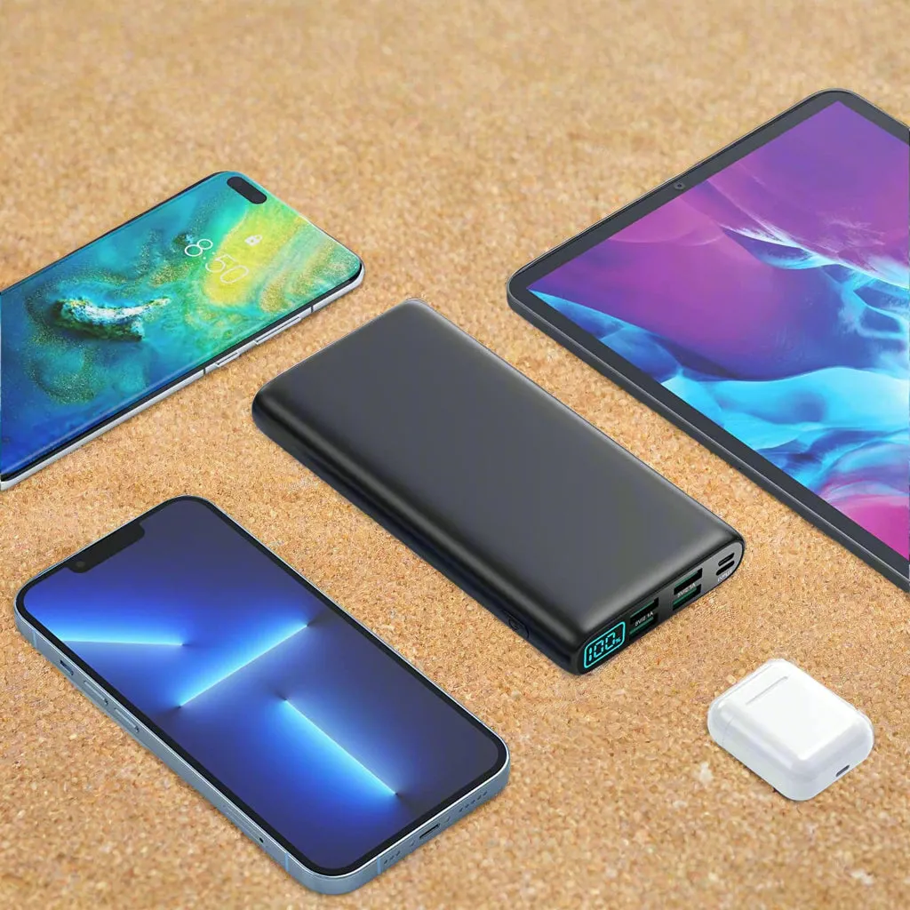 Portable Charger 38800mAh,LCD Display Power Bank,4 USB Outputs Battery Pack