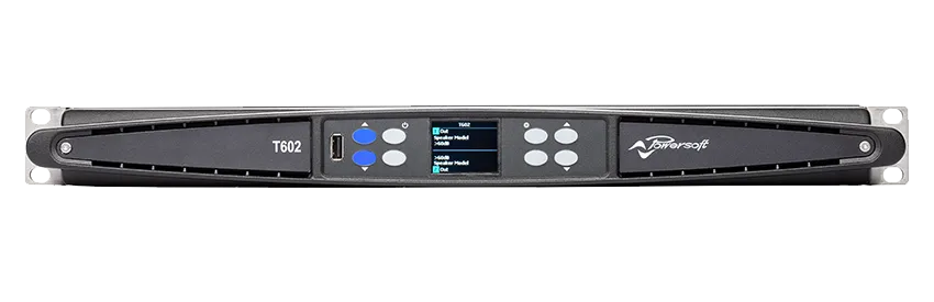 Powersoft T602 2-Channel High-Performance Amplifier Platform with DSP and Dante™